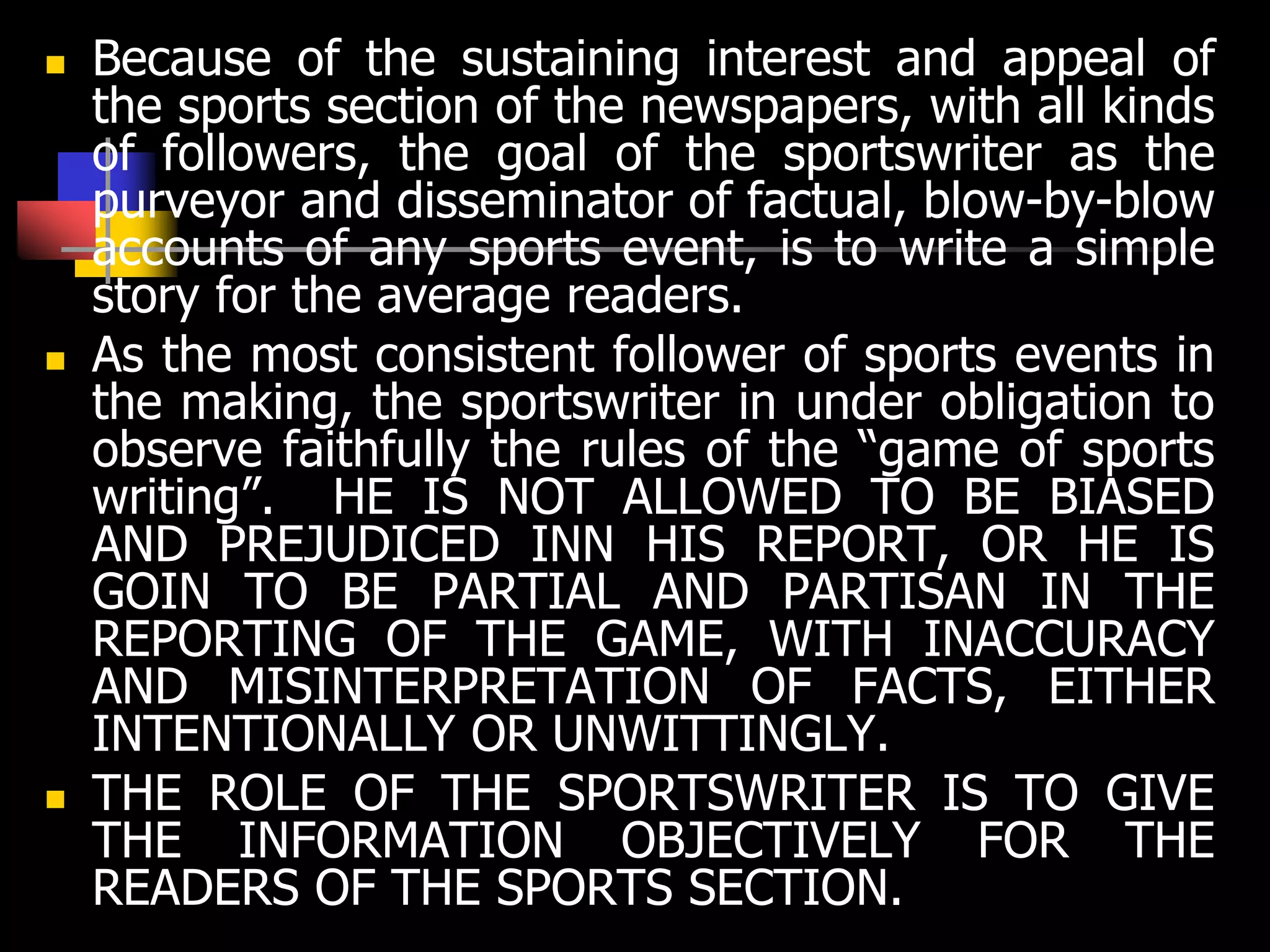 Sports writing | PPTX
