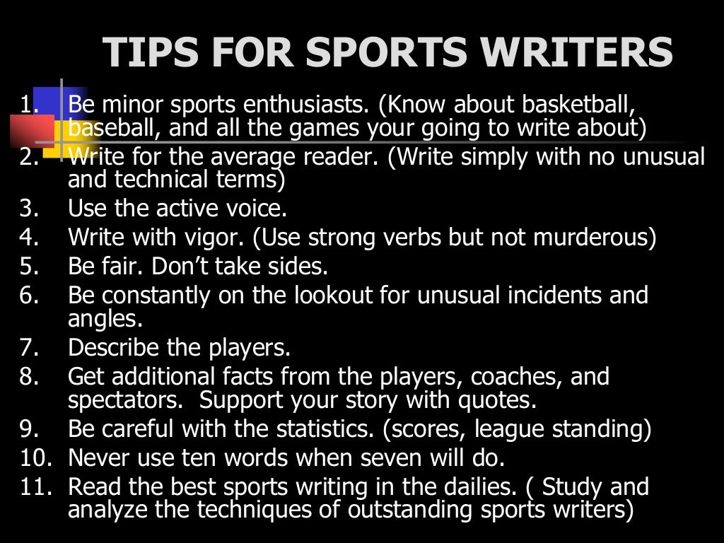 Sports writing