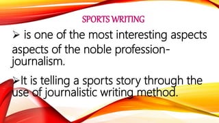 Sports writing | PPTX