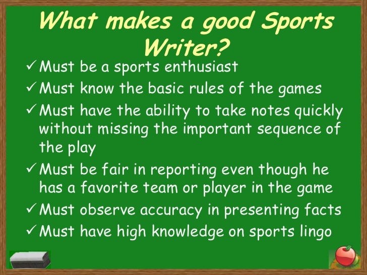 Sports Writing 101