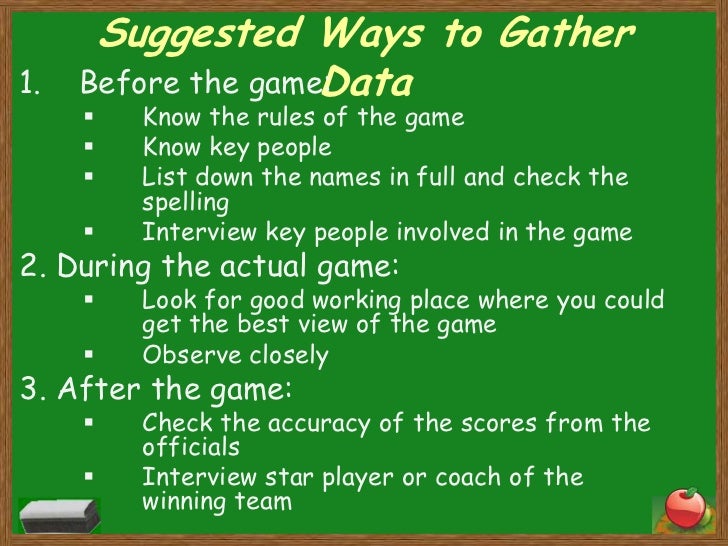 Sports writing article example picture