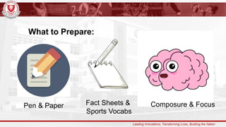 SPORTS WRITING 101.pptx sample ppt for journalism | PPTX