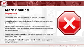 SPORTS WRITING 101.pptx sample ppt for journalism | PPTX