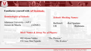 SPORTS WRITING 101.pptx sample ppt for journalism | PPTX