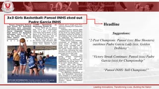 SPORTS WRITING 101.pptx sample ppt for journalism | PPTX