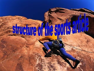 structure of the sports article