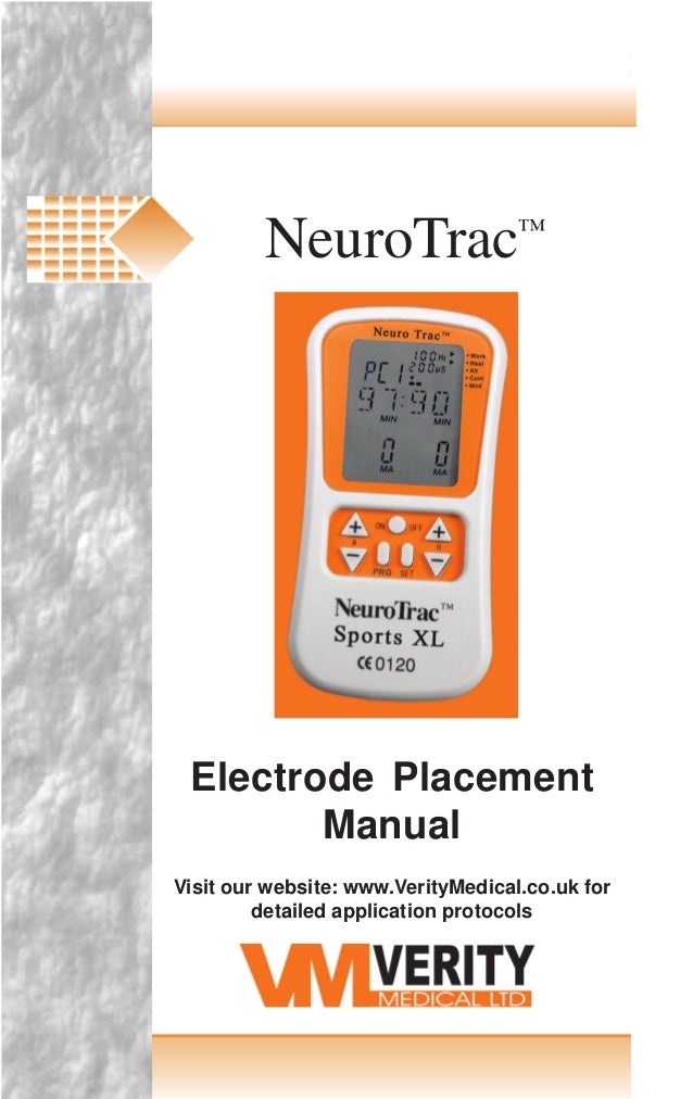NeuroTrac Sports XL electrode placement manual (English)