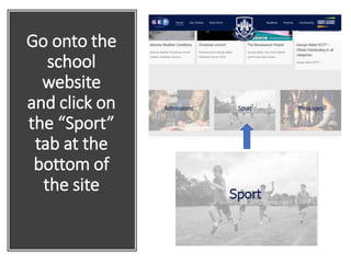 Sport website guide | PPTX