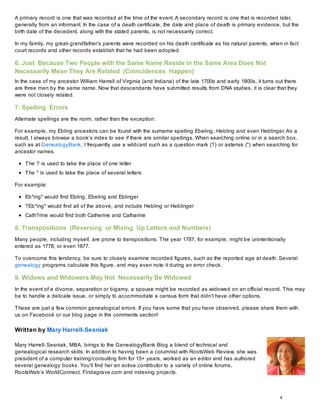 Spot & Avoid 9 Genealogy Mistakes & Errors