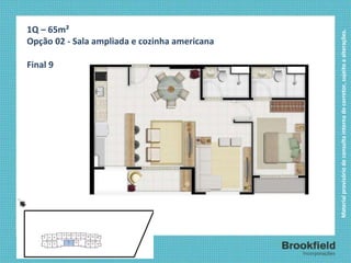 1Q – 65m² Opção 02 - Sala ampliada e cozinha americana Final 9  