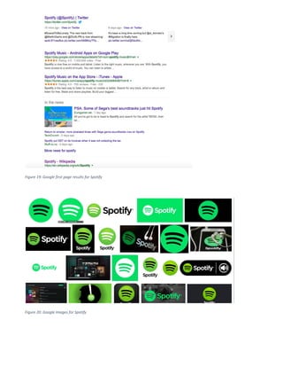 Figure 19: Google first page results for Spotify
Figure 20: Google Images for Spotify
 