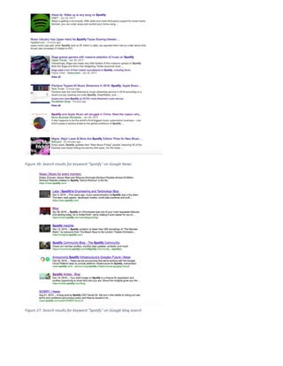 Figure 26: Search results for keyword "Spotify" on Google News
Figure 27: Search results for keyword "Spotify" on Google blog search
 