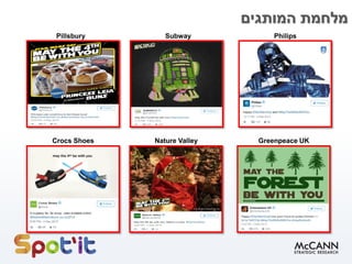 ‫המותגים‬ ‫מלחמת‬
Pillsbury PhilipsSubway
Greenpeace UKNature ValleyCrocs Shoes
 
