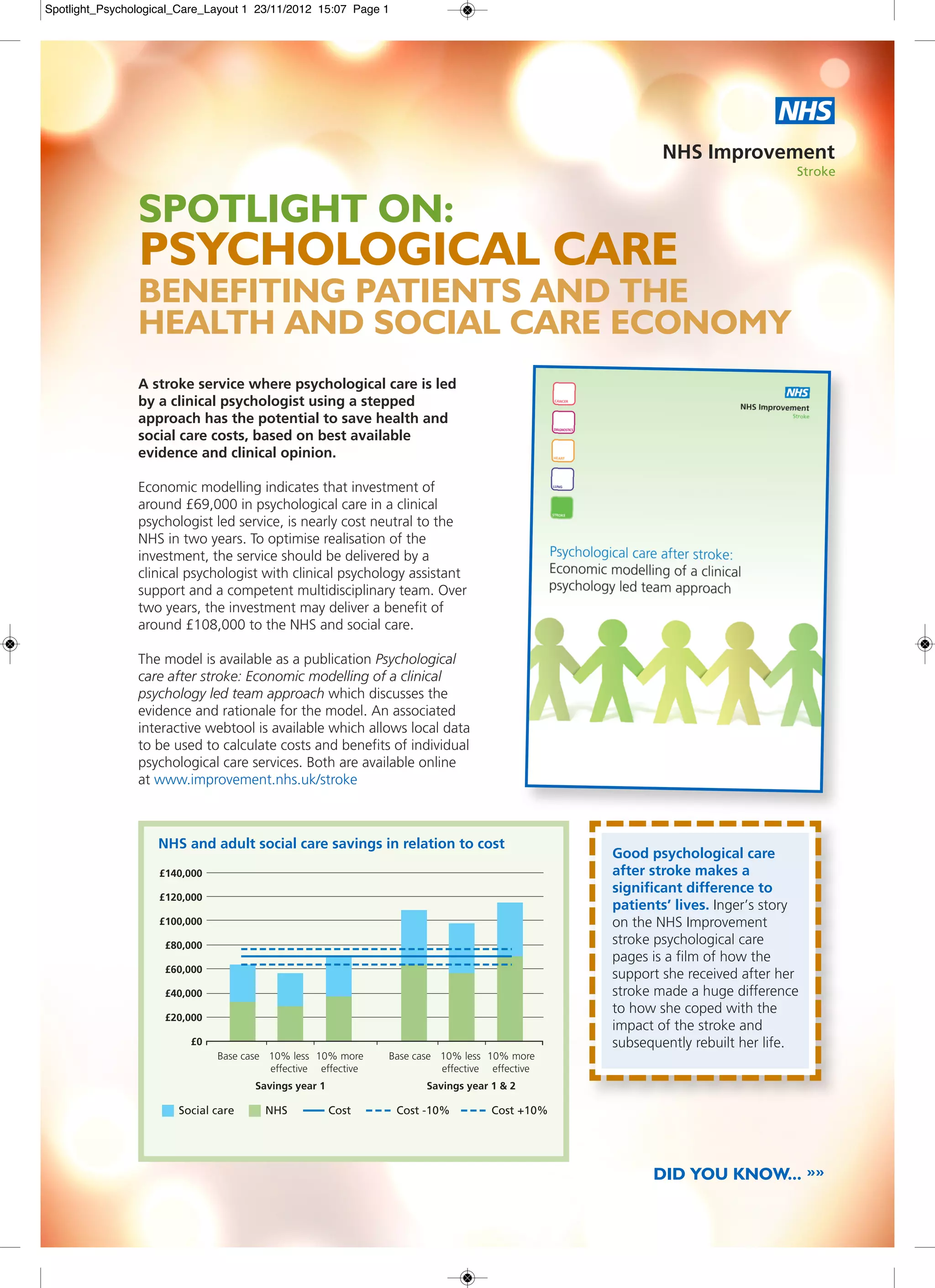 Spotlight on psychological care - benefiting patients and the health ...
