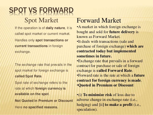 Currency futures vs spot forex
