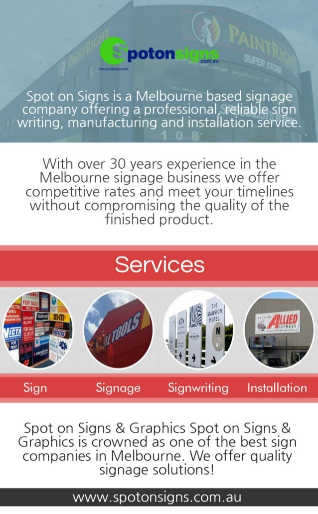 Spot on Signs & Graphics Australia