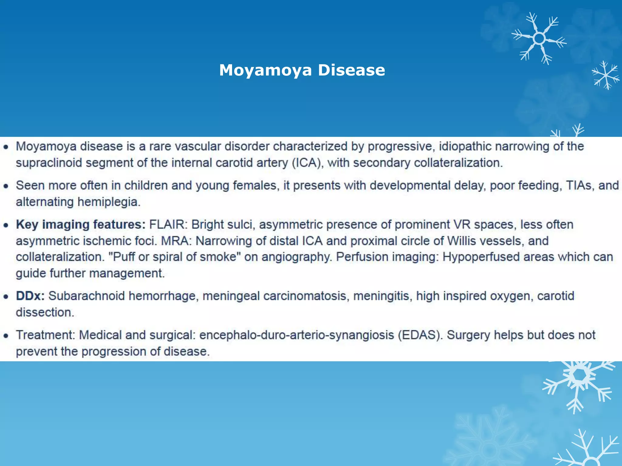 Moyamoya Disease
 
