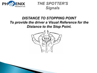 DISTANCE TO STOPPING POINT 
To provide the driver a Visual Reference for the 
Distance to the Stop Point. 
 