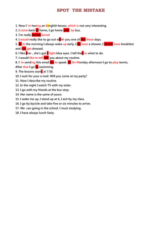 Spot The Mistake 2 B