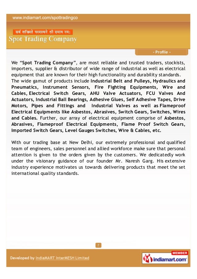Spot trading co
