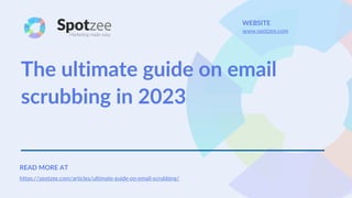 The ultimate guide to email scrubbing