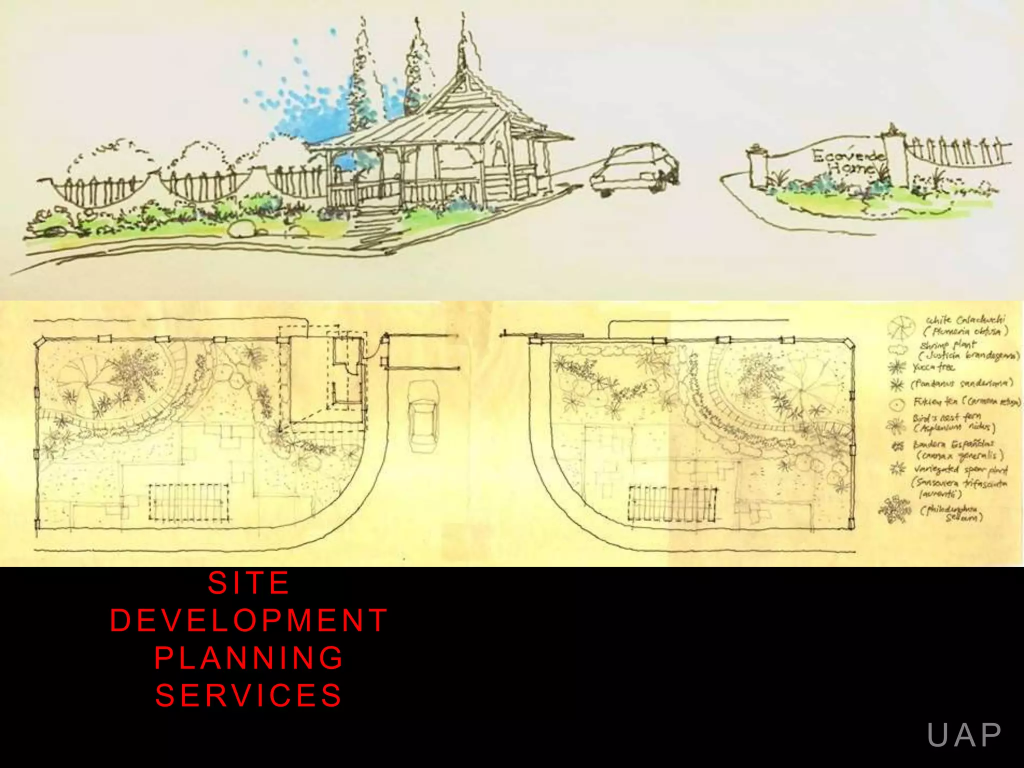UAP
SITE
DEVELOPMENT
PLANNING
SERVICES
 