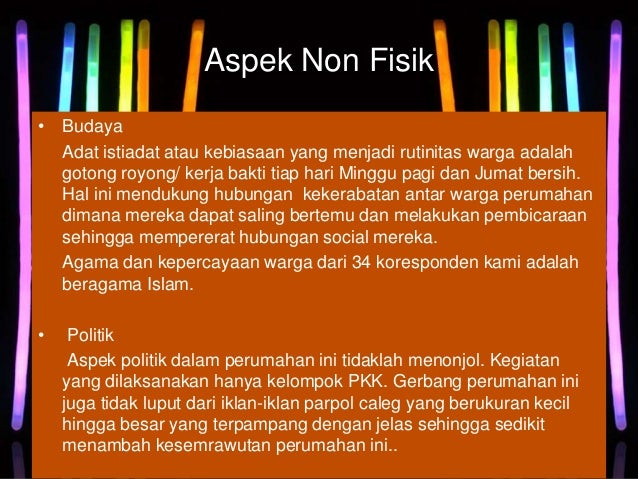 Analisis Aspek Fisik Dan Non Fisik Perumahan Zarindah Permai