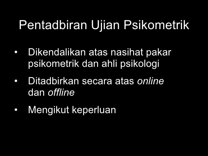 Sppk Ujian Psikometrik