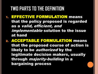 Strategic Planning: Policy Formulation by MRS | PDF