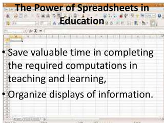 Spreadsheet nina | PPTX