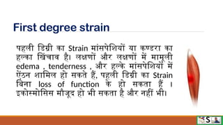 all about SPRAIN AND STRAIN IN HINDI.pptx | Free Download