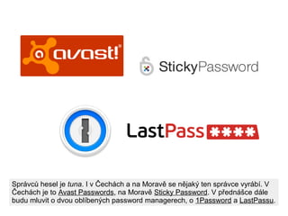 Password manažeři detailněji – 1Password, LastPass, 2FA, sdílení