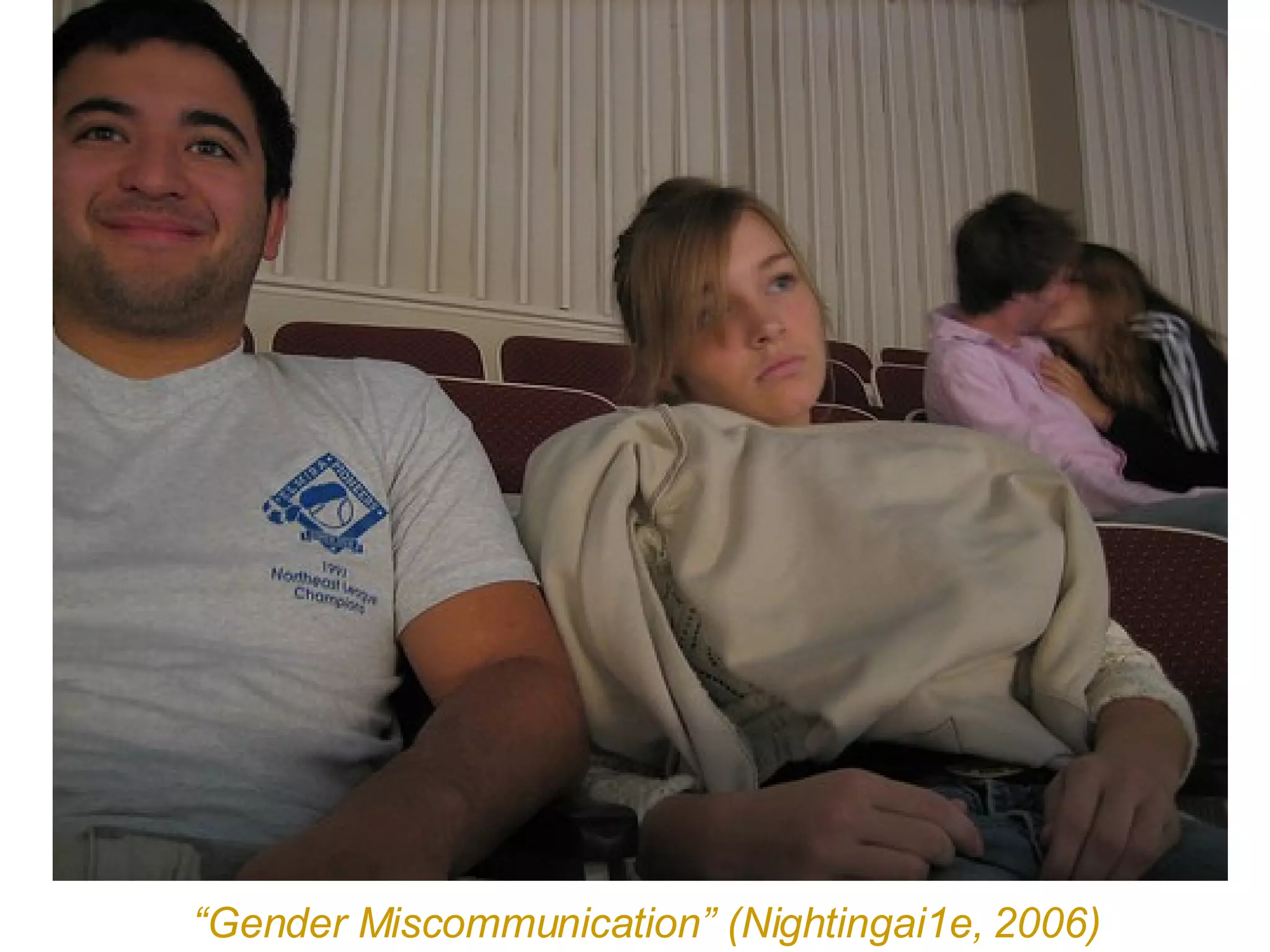 “ Gender Miscommunication” (Nightingai1e, 2006) 