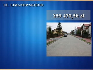 UL. LIMANOWSKIEGO  359 470,56 zł 