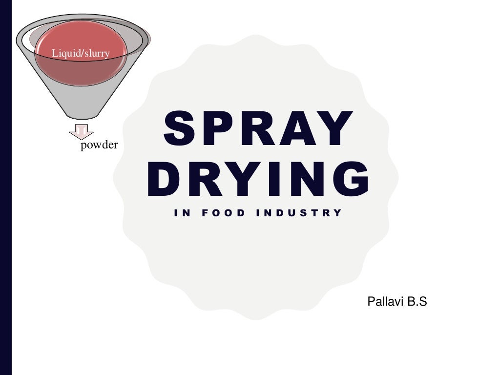 Spray drying pdf In food industry.