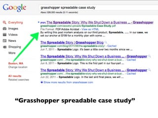 “ Grasshopper spreadable case study” 