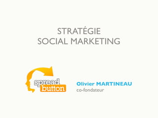 STRATÉGIE
SOCIAL MARKETING
Olivier MARTINEAU
co-fondateur
 
