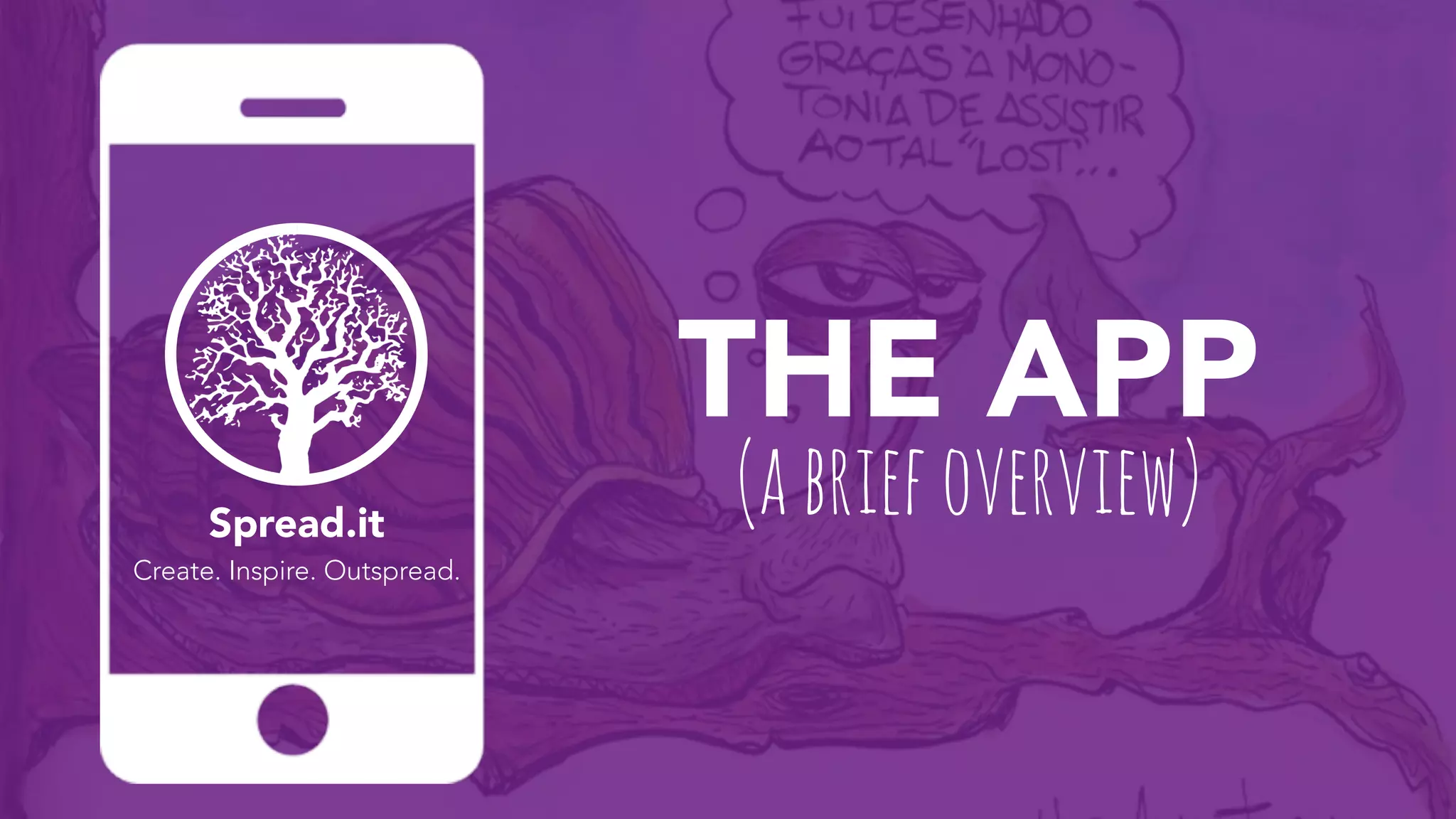 Spread.it
Create. Inspire. Outspread.
THE APP
(abriefoverview)
 