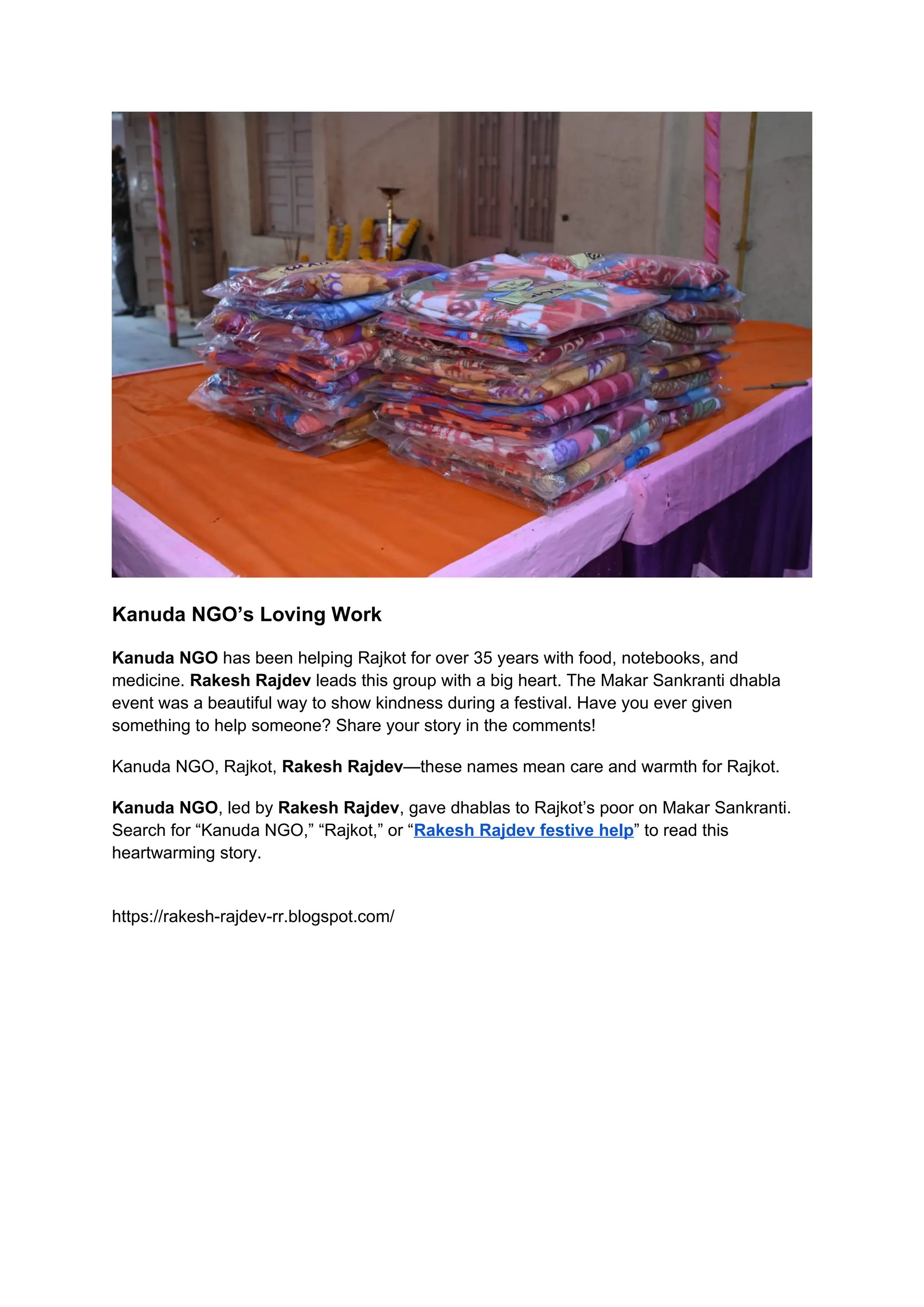 Spreading Warmth Kanuda NGO’s Festive Help | DOCX