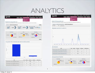 ANALYTICS




                             9
Freitag, 27. Januar 12
 