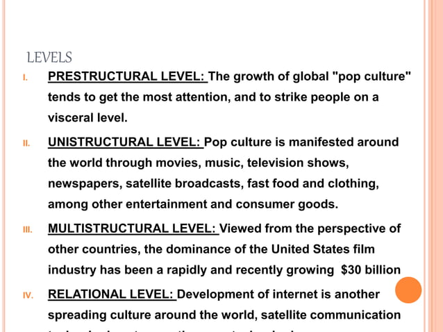 Spread of american pop culture | PPTX | Celebrity Style | Pop Culture