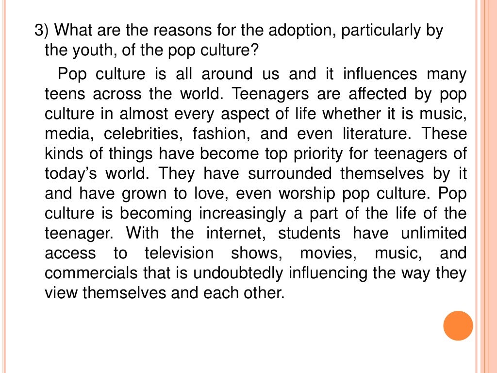 Spread of american pop culture