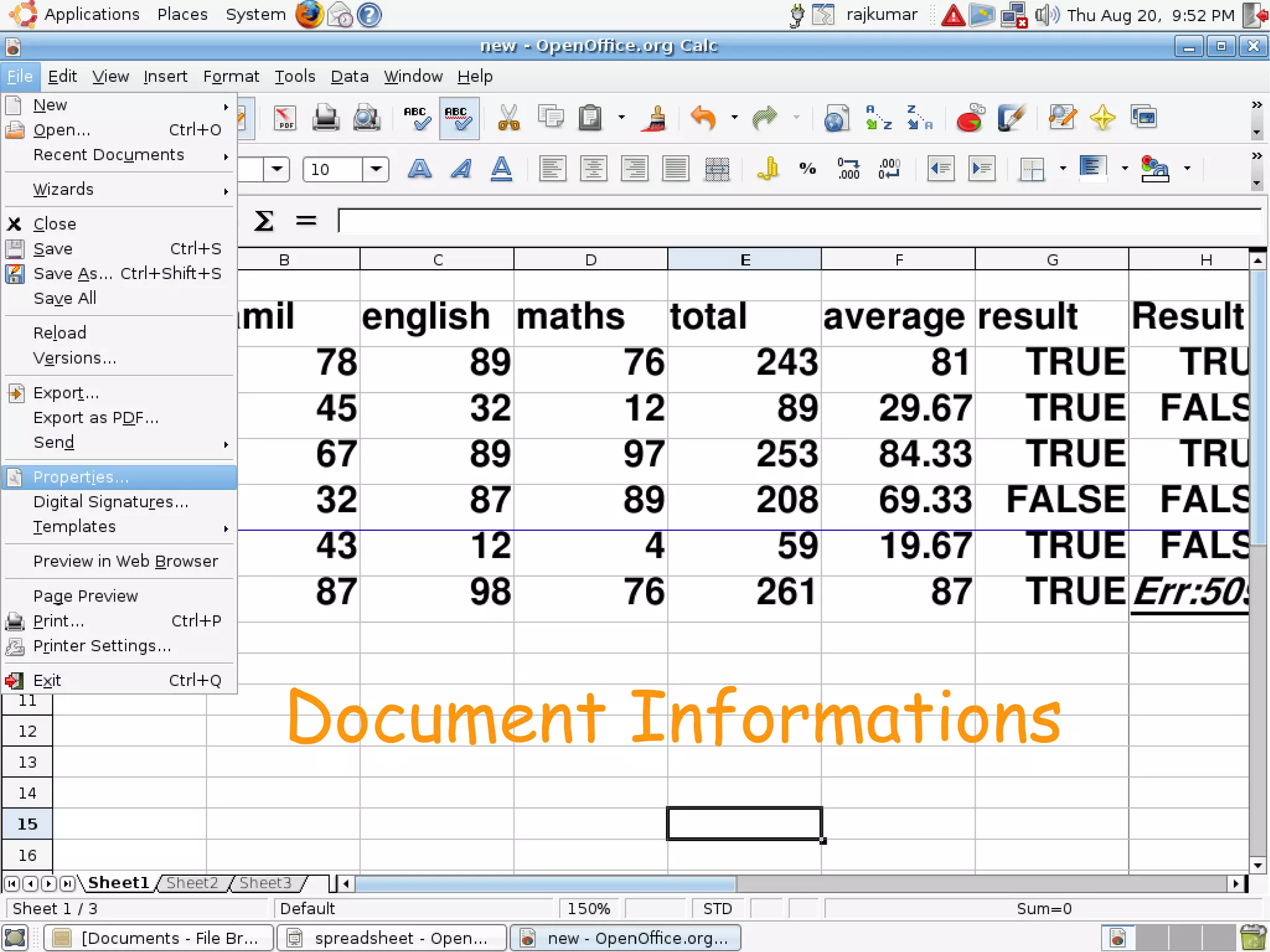 Document Informations
 