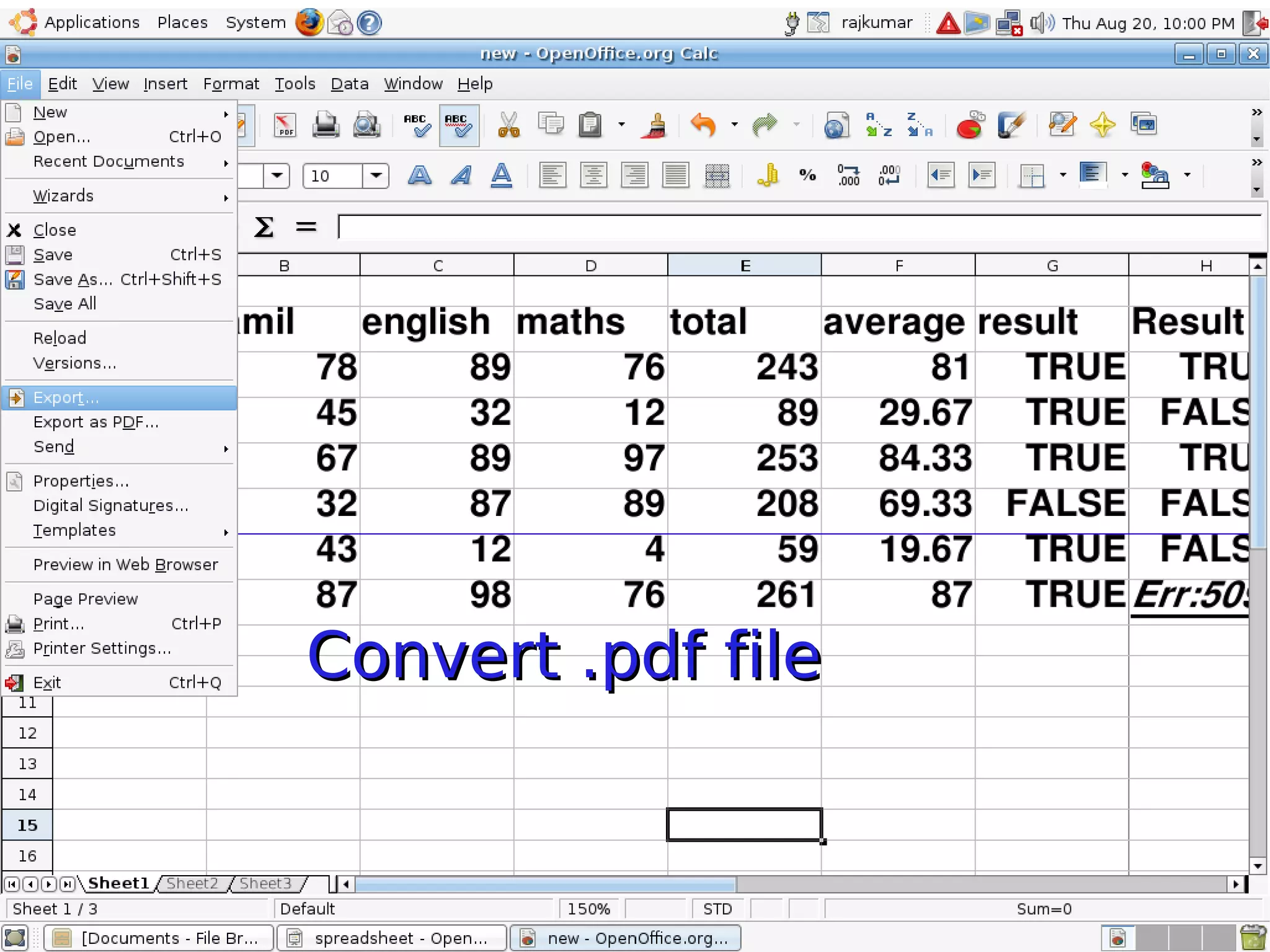 Convert .pdf file
 