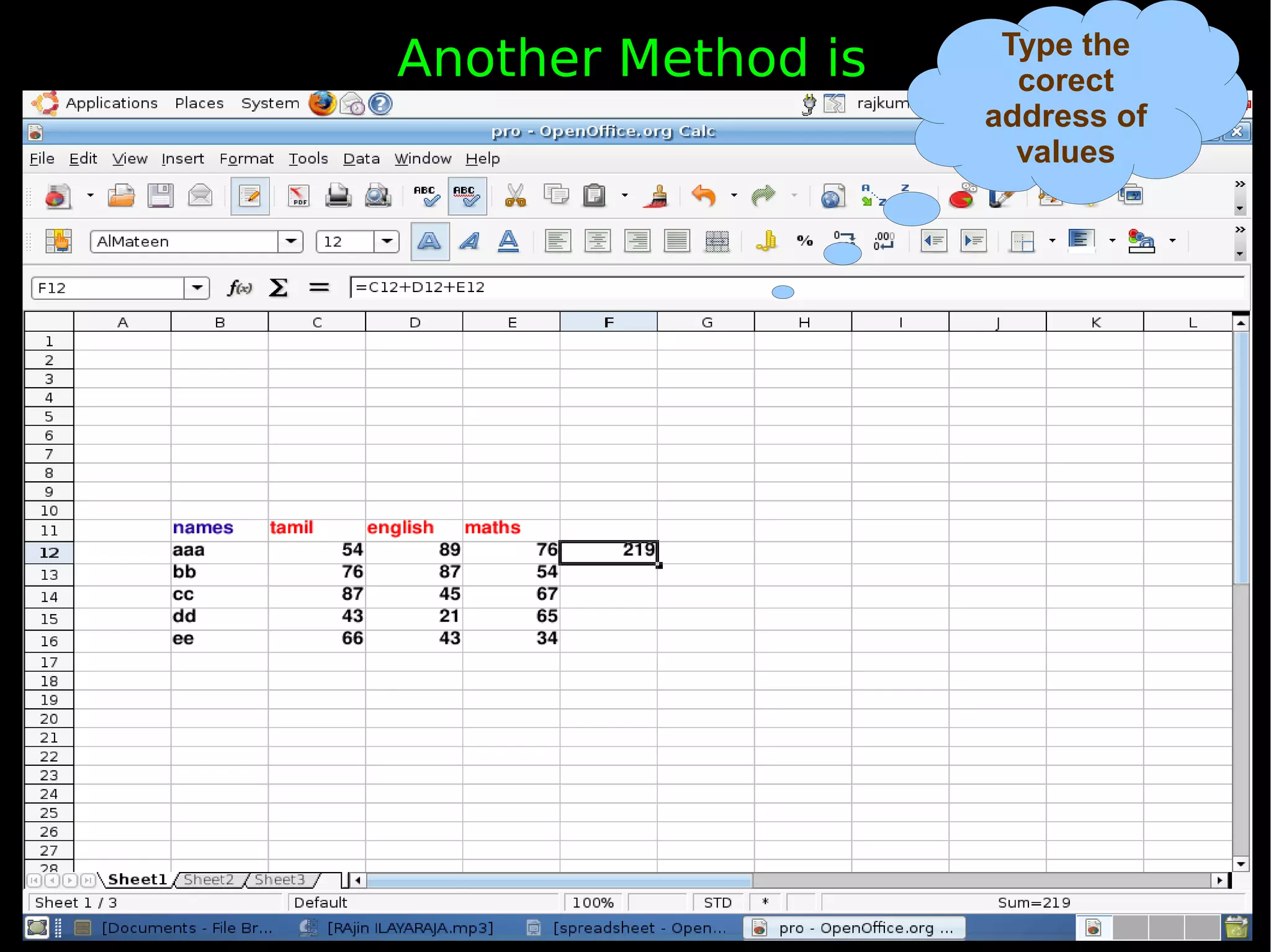 Type the
Another Method is     corect
                    address of
                      values
 