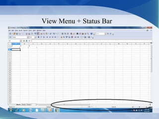 View Menu + Status Bar
 