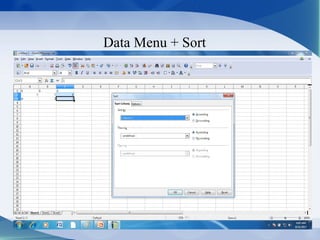 Data Menu + Sort
 