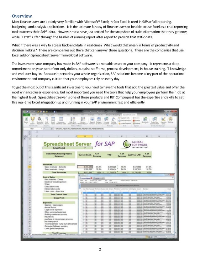 Spreadsheet server