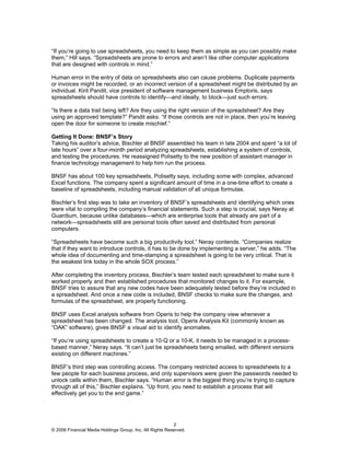 Spreadsheet Controls