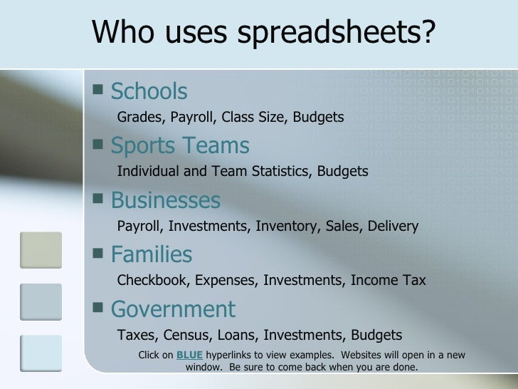 spreadsheet fundamentals